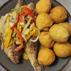 Mash Potatoes with Steam Veggies and Steam Fish